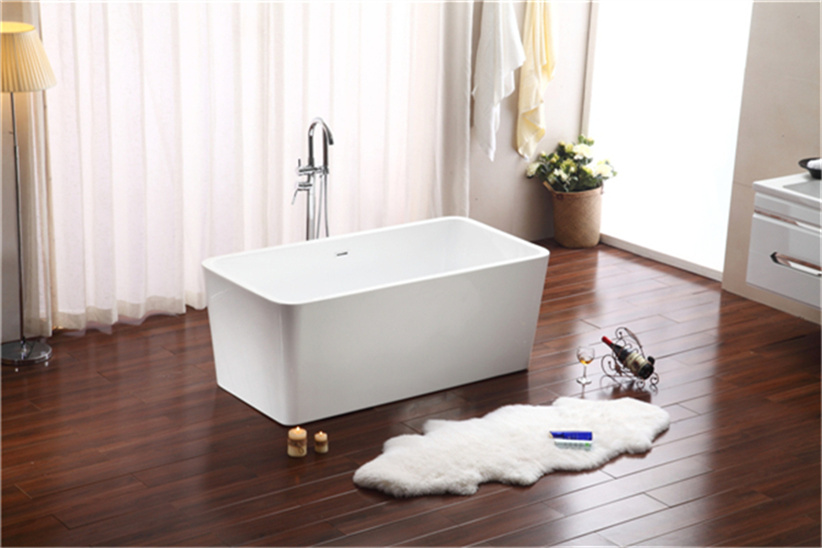 Vasca da bagno mobile stand alone in acrilico da 60 pollici