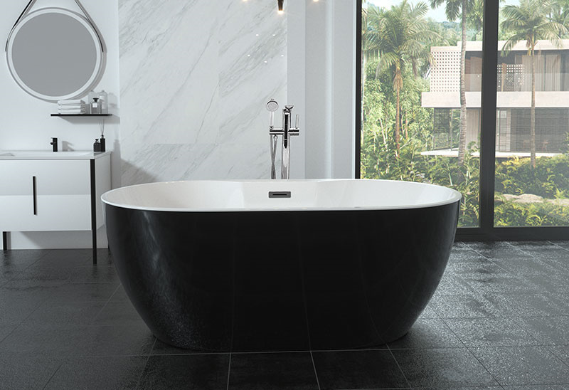 Vasca da bagno freestanding nera